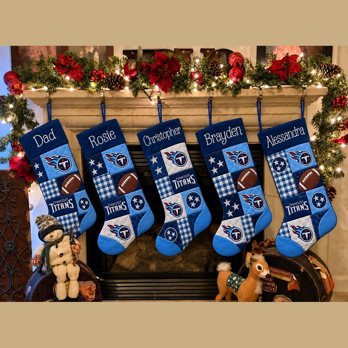 All Football Teams Team-Inspired Holiday Christmas Stocking for Football Fans - 5to9style