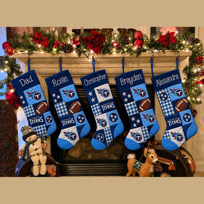 All Football Teams Team-Inspired Holiday Christmas Stocking for Football Fans - 5to9style