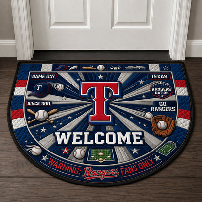 Baseball All Teams Custom Quilted Print Premium Welcome Mat Washable Black Border – Personalized Baseball Doormat