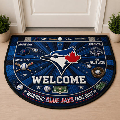 Baseball All Teams Custom Quilted Print Premium Welcome Mat Washable Black Border – Personalized Baseball Doormat