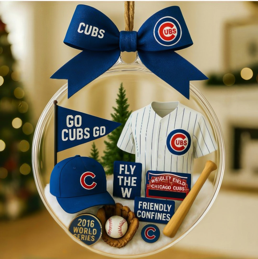 Christmas tree pendant with cute mascot and uniform of American baseball team - Ornament