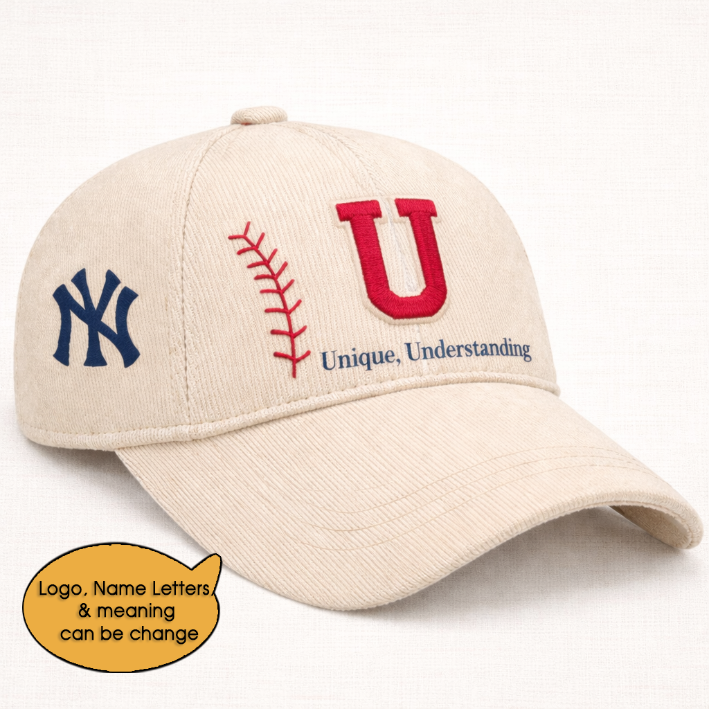 Baseball Personalized Letter 250th Anniversary USA  Unisex Baseball Cap