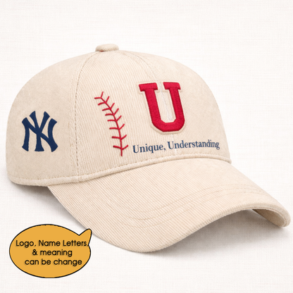 Baseball Personalized Letter 250th Anniversary USA  Unisex Baseball Cap