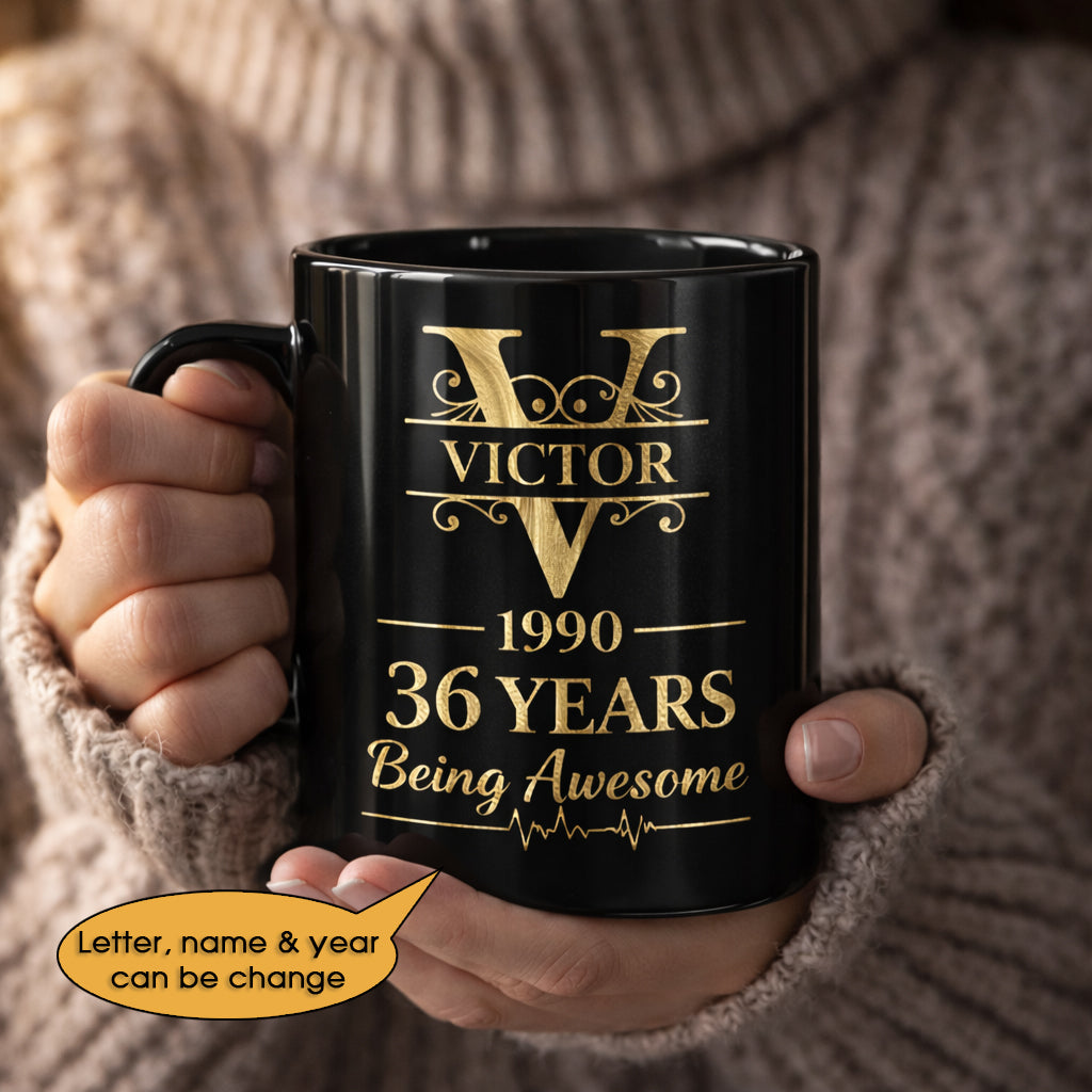 11oz Ceramic Mug Age personalized name, year, letter for birthday Hot Sale- 11oz Ceramic Mug
