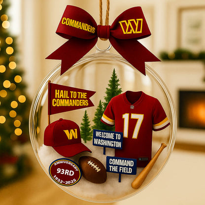 Christmas tree pendant with cute mascot and uniform of American baseball team - Ornament