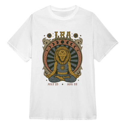 Leo Zodiac Meditation Moon Phase Yoga Classic Unisex T-Shirt | 5To9Style