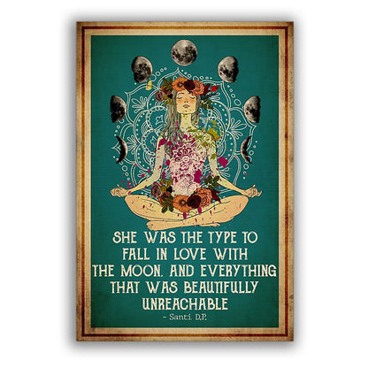Yoga Life Peace Fall In Love - Vertical Poster - 5to9style