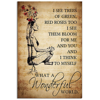 Yoga Life Peace I See Trees Of Green - Vertical Poster - 5to9style