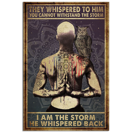 Yoga I Am The Storm - Vertical Poster - 5to9style