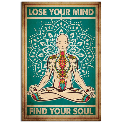 Yoga Life Peace Lose Your Mind - Vertical Poster - 5to9style