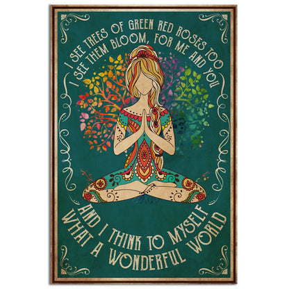 Yoga What The Wonderful World - Vertical Poster - 5to9style