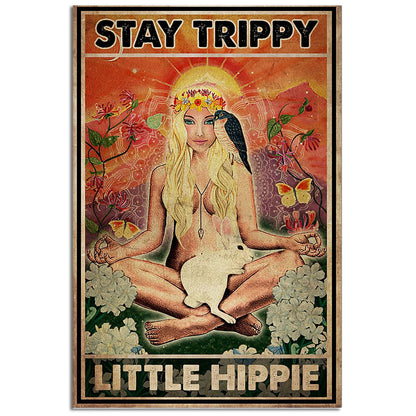 Yoga Stay Trippy Little Hippie - Vertical Poster - 5to9style
