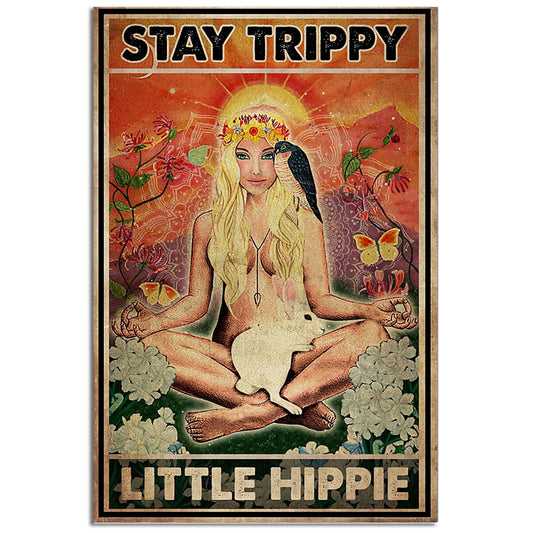 Yoga Stay Trippy Little Hippie - Vertical Poster - 5to9style