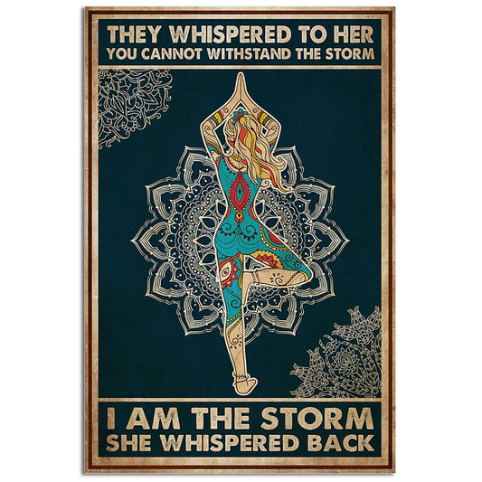 Yoga Life Peace I Am The Storm - Vertical Poster - 5to9style