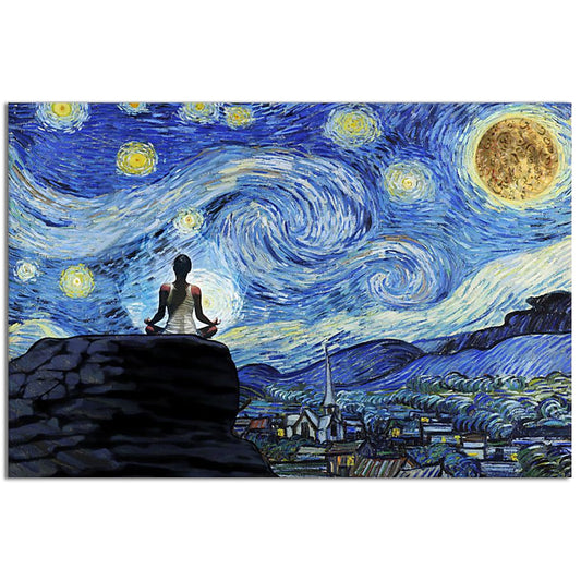 Yoga Love Peace Art Style - Horizontal Poster - 5to9style