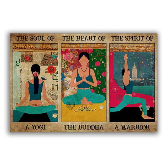 Yoga Love Peace The Soul Of Yoga - Horizontal Poster - 5to9style