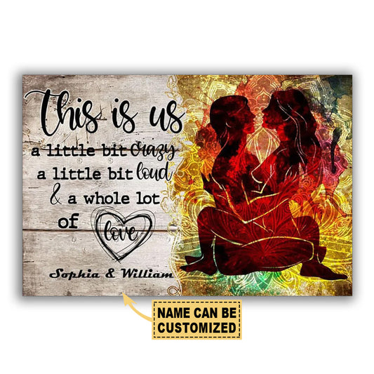 Yoga Love Peace This Is Us Love Personalized - Horizontal Poster - 5to9style