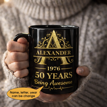 11oz Ceramic Mug Age personalized name, year, letter for birthday Hot Sale- 11oz Ceramic Mug