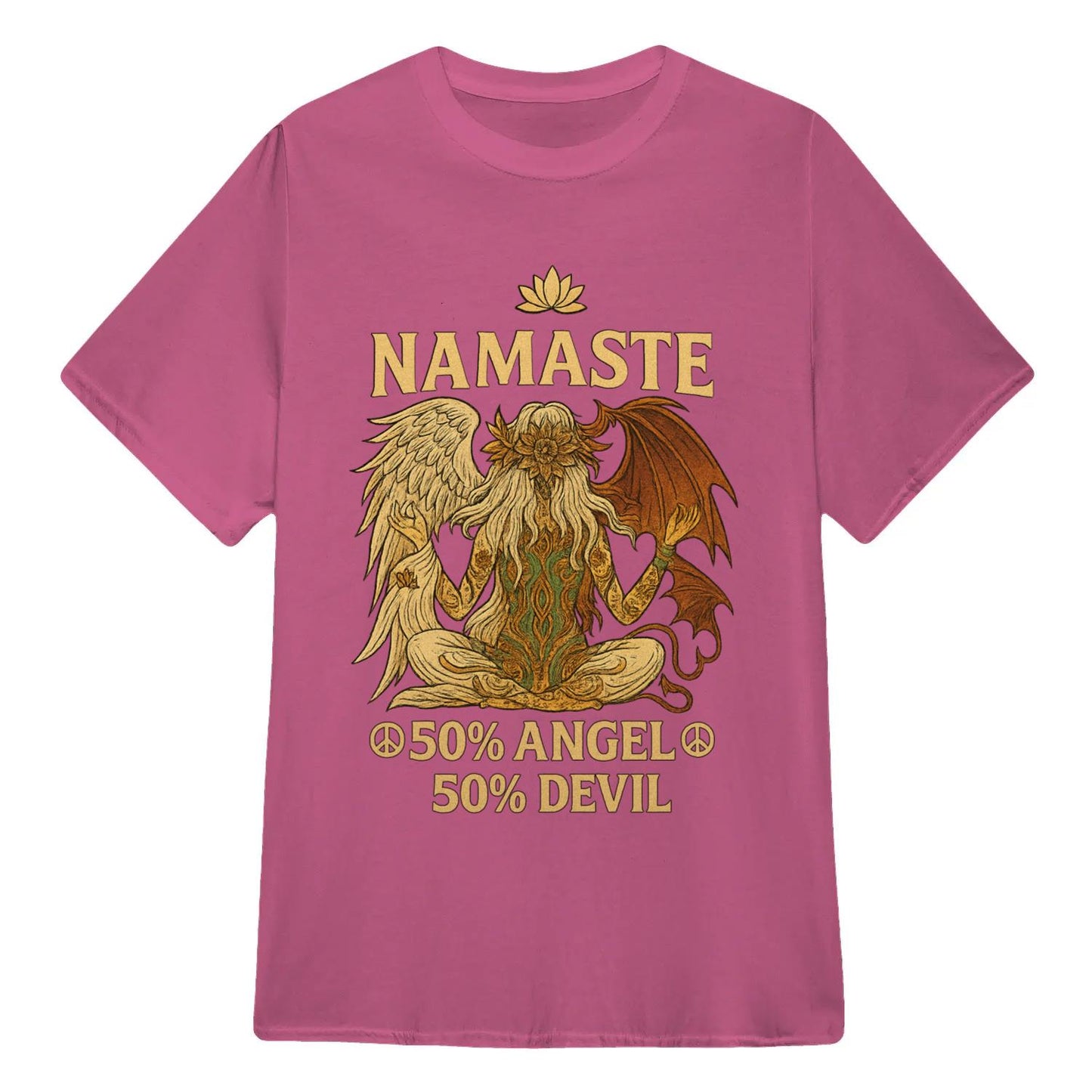 Yoga T-shirt Namaste 50% Angel 50% Devil  Yoga Classic Unisex T-Shirt | 5To9Style