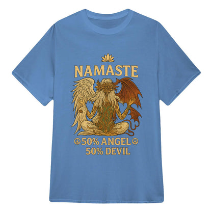 Yoga T-shirt Namaste 50% Angel 50% Devil  Yoga Classic Unisex T-Shirt | 5To9Style