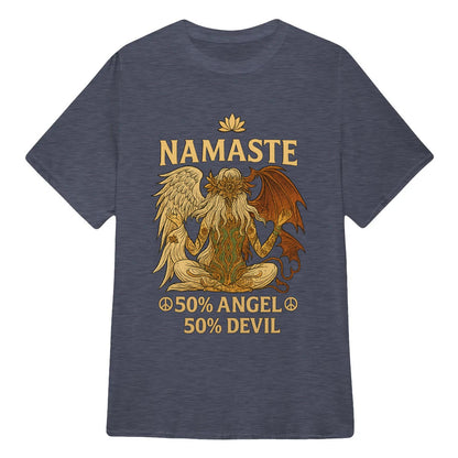 Yoga T-shirt Namaste 50% Angel 50% Devil  Yoga Classic Unisex T-Shirt | 5To9Style