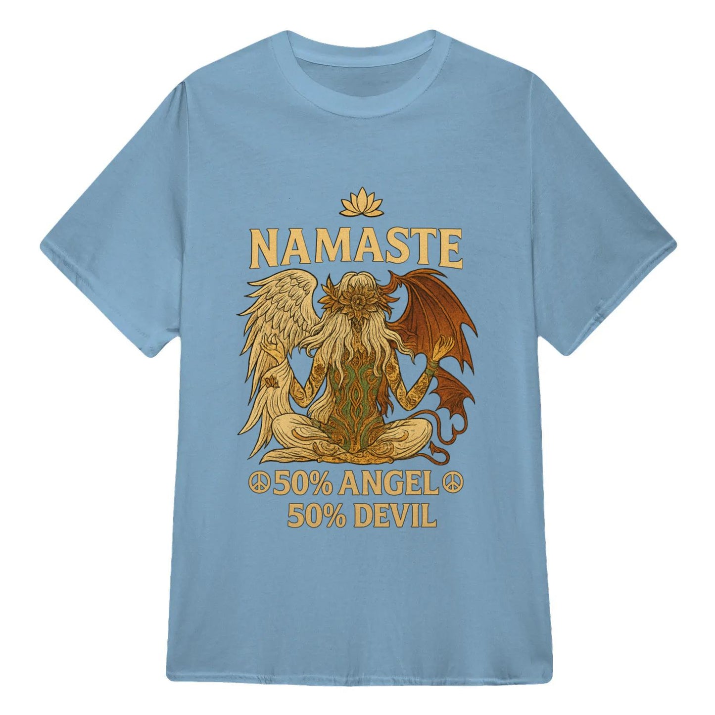 Yoga T-shirt Namaste 50% Angel 50% Devil  Yoga Classic Unisex T-Shirt | 5To9Style