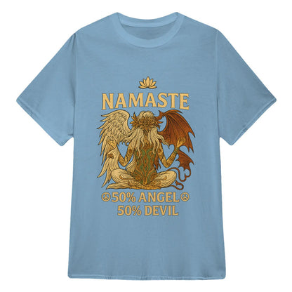 Yoga T-shirt Namaste 50% Angel 50% Devil  Yoga Classic Unisex T-Shirt | 5To9Style