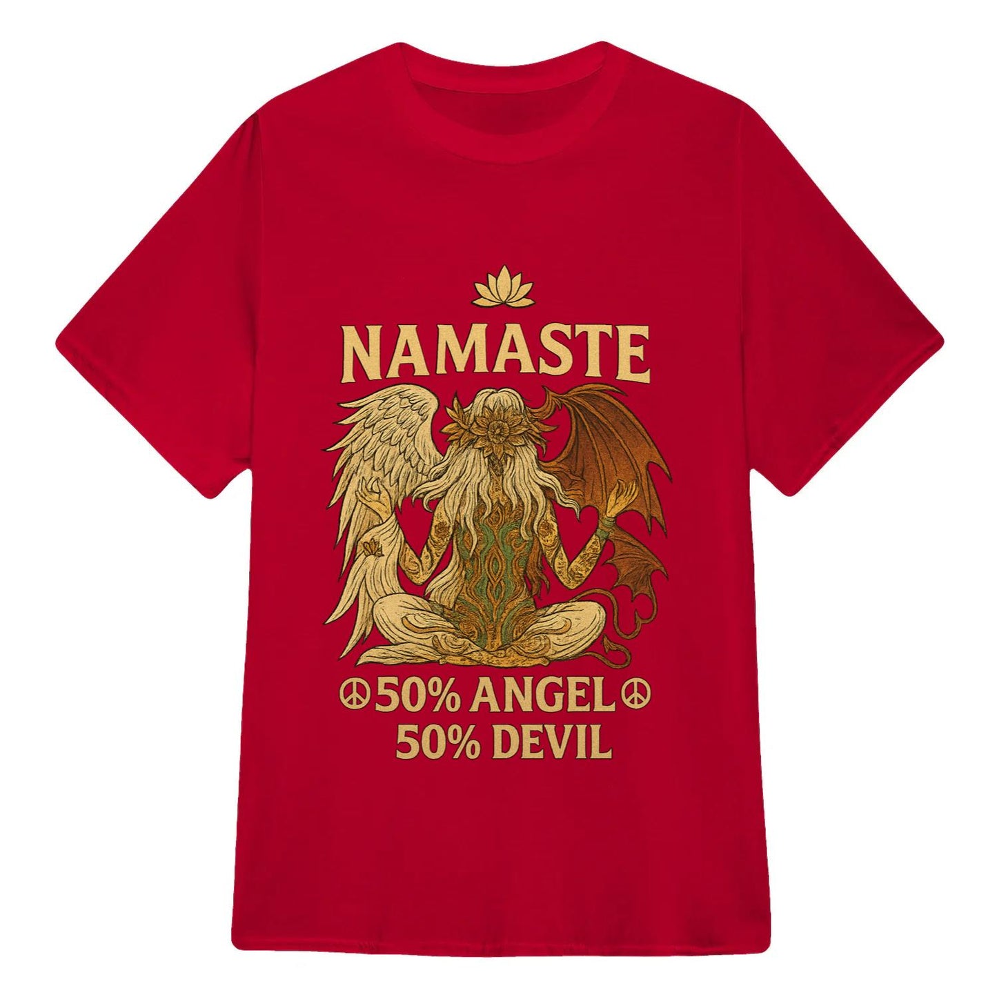 Yoga T-shirt Namaste 50% Angel 50% Devil  Yoga Classic Unisex T-Shirt | 5To9Style