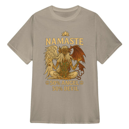 Yoga T-shirt Namaste 50% Angel 50% Devil  Yoga Classic Unisex T-Shirt | 5To9Style