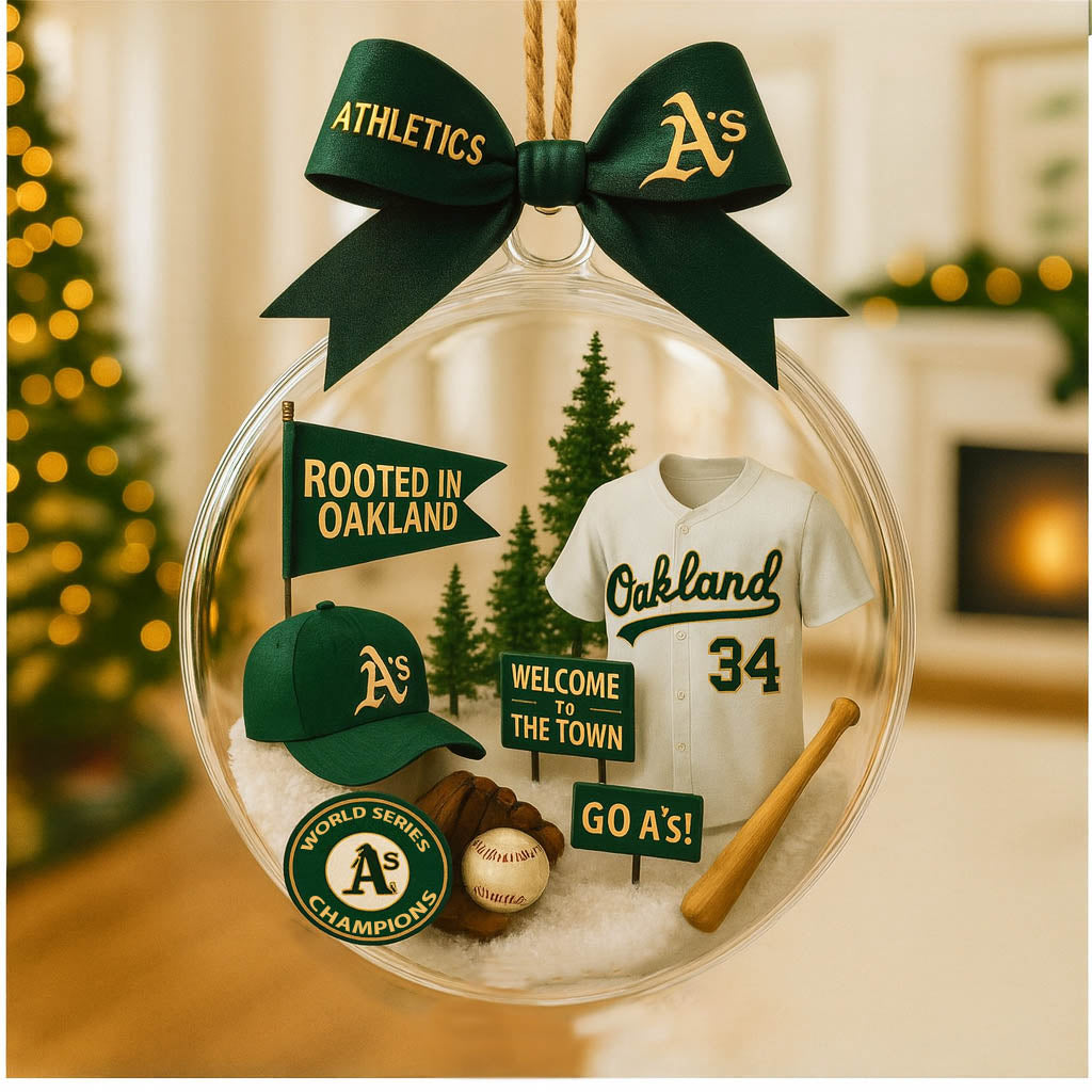 Christmas tree pendant with cute mascot and uniform of American baseball team - Ornament