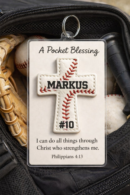 Personalized Baseball Hot Sale Bag Tag Hot Sale – Custom Name and Jersey Number