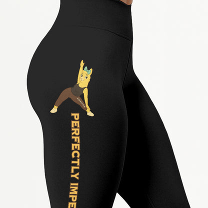 Perfectly Imperfect Chill Llama Yoga Pants All-Over Print Women's High Waist Leggings | 5To9Style