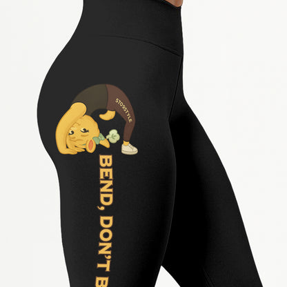 Bend, Donâ€™t Break Chill Llama Yoga Pants All-Over Print Women's High Waist Leggings | 5To9Style