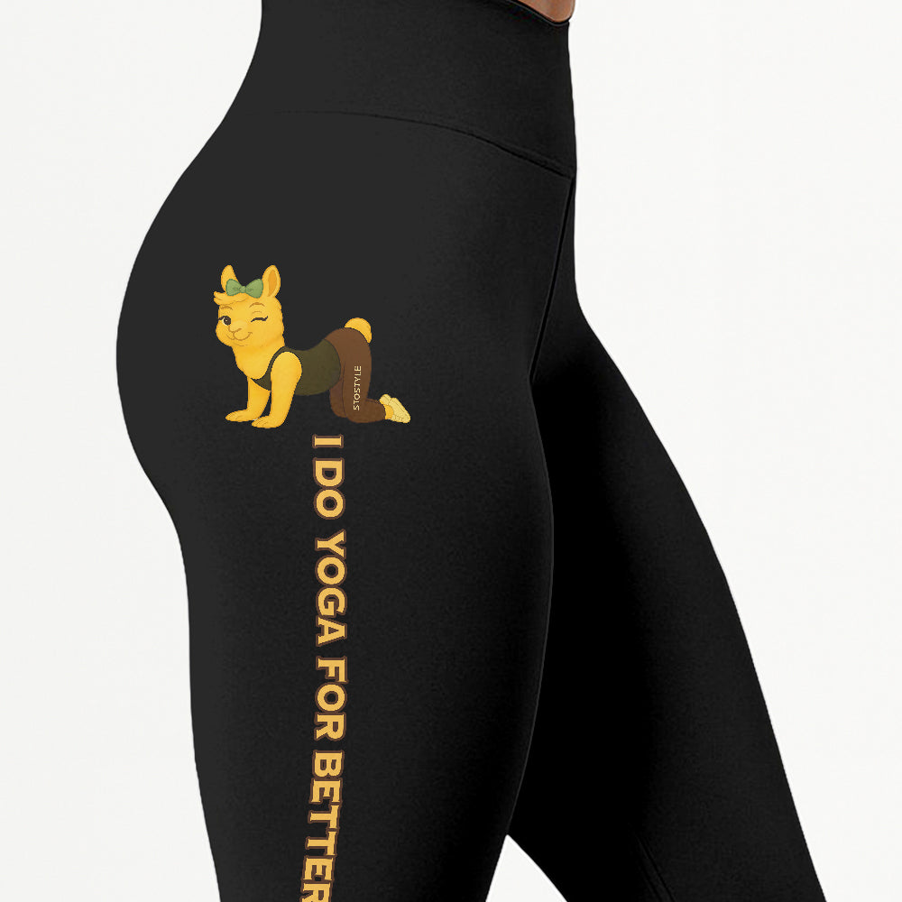 I Do Yoga For Better Sex Chill Llama Yoga Pants All-Over Print Women's High Waist Leggings | 5To9Style