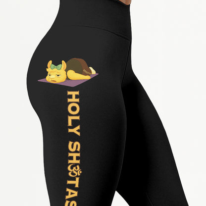 Holy Shtasana Chill Llama Yoga Pants All-Over Print Women's High Waist Leggings | 5To9Style
