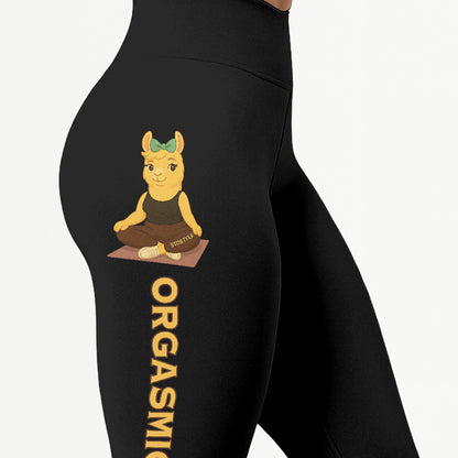Orgasmic Om Chill Llama Yoga Pants All-Over Print Women's High Waist Leggings | 5To9Style