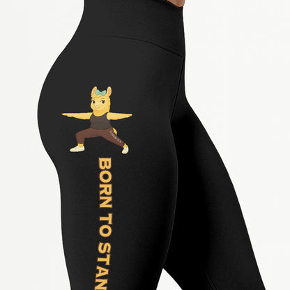 Born to Stand Out Chill Llama Yoga Pants  All-Over Print Women's High Waist Leggings | 5To9Style