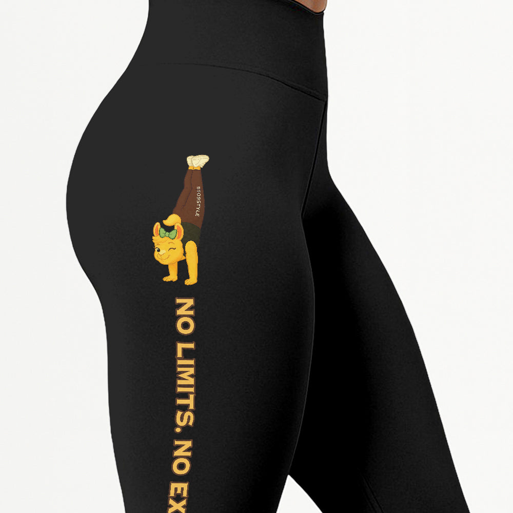 No Limits. No Excuses Chill Llama Yoga Pants All-Over Print Women's High Waist Leggings | 5To9Style
