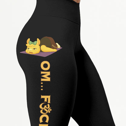 Omâ€¦ Fck It Chill Llama Yoga Pants All-Over Print Women's High Waist Leggings | 5To9Style