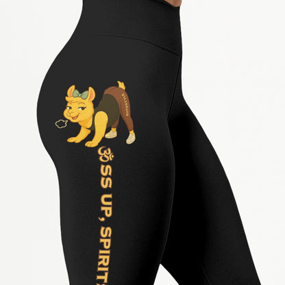 Ass Up, Spirits High Chill Llama Yoga Pants All-Over Print Women's High Waist Leggings | 5To9Style