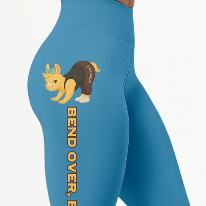 Chill Llama Blend Over, Breathe Out  Yoga Pants All-Over Print Women's High Waist Leggings | 5To9Style