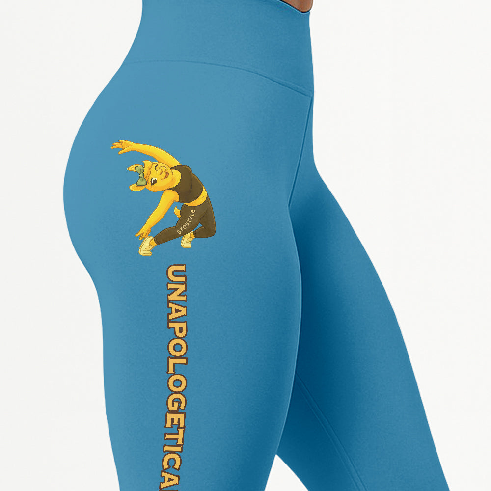 Unapologetically Me Chill Llama Yoga Pants All-Over Print Women's High Waist Leggings | 5To9Style