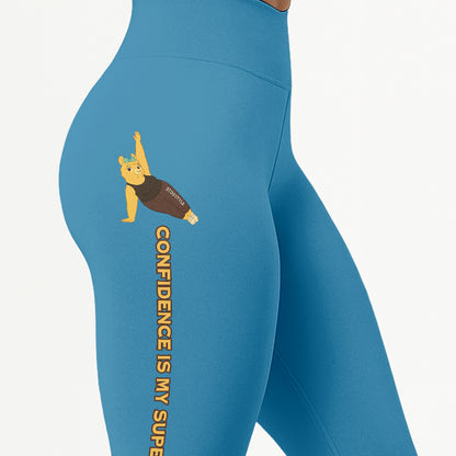 Confidence is My Superpower Chill Llama Yoga Pants All-Over Print Women's High Waist Leggings | 5To9Style