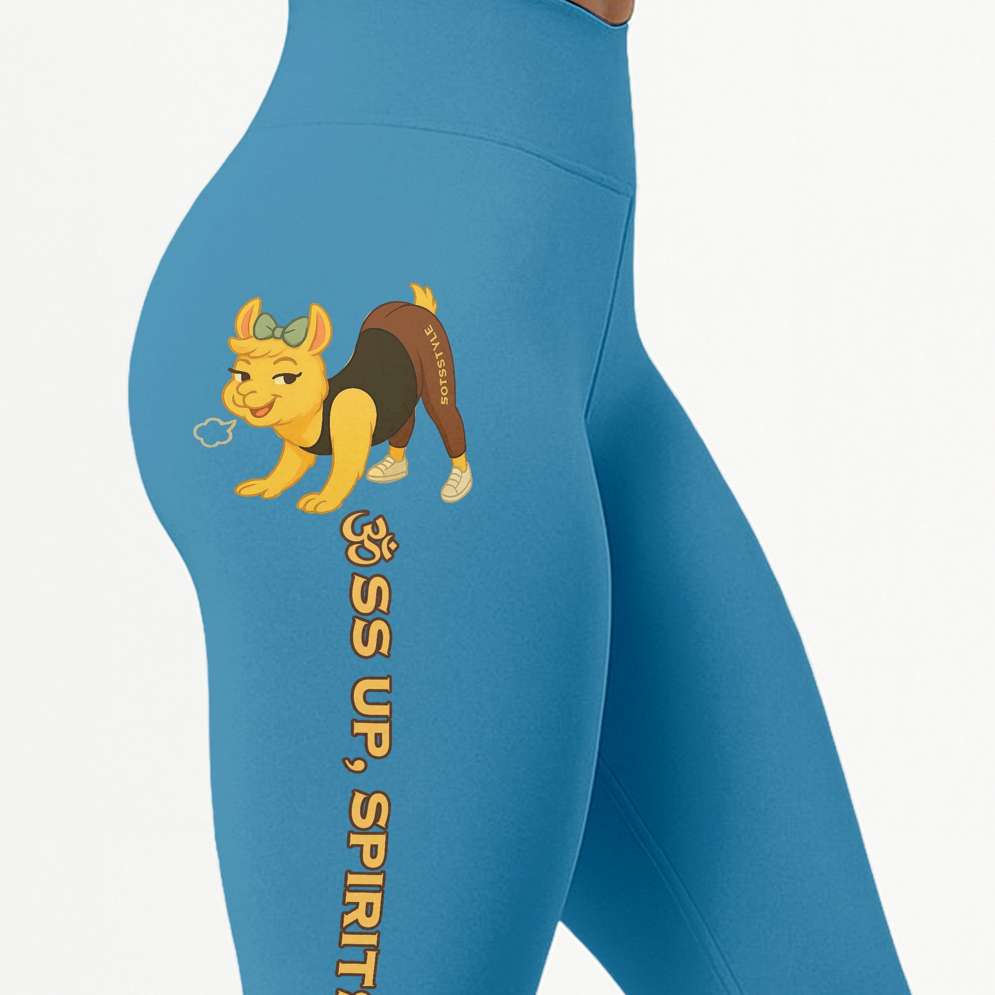 Ass Up, Spirits High Chill Llama Yoga Pants All-Over Print Women's High Waist Leggings | 5To9Style