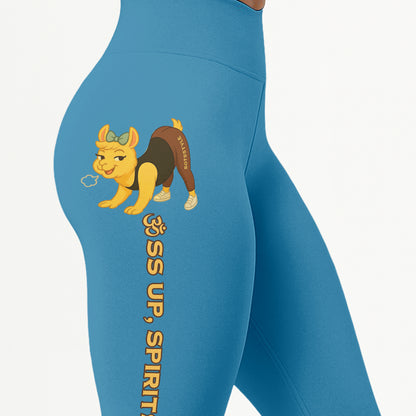 Ass Up, Spirits High Chill Llama Yoga Pants All-Over Print Women's High Waist Leggings | 5To9Style