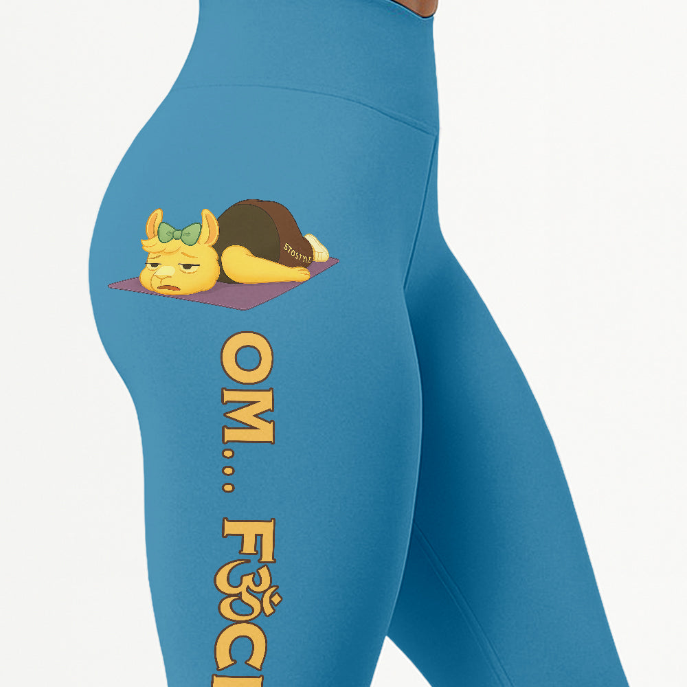 Omâ€¦ Fck It Chill Llama Yoga Pants All-Over Print Women's High Waist Leggings | 5To9Style