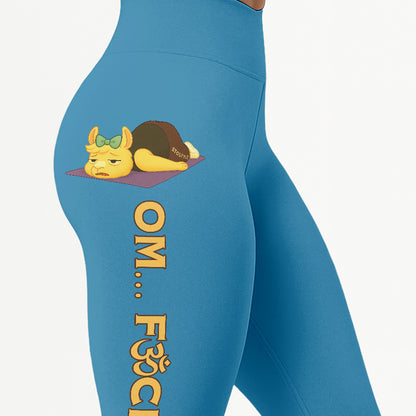 Omâ€¦ Fck It Chill Llama Yoga Pants All-Over Print Women's High Waist Leggings | 5To9Style