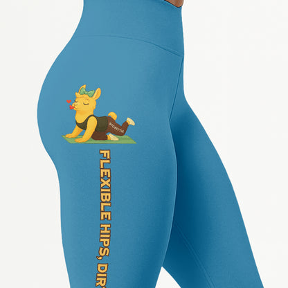 Flexible Hips, Dirty Lips Chill Llama Yoga Pants All-Over Print Women's High Waist Leggings | 5To9Style