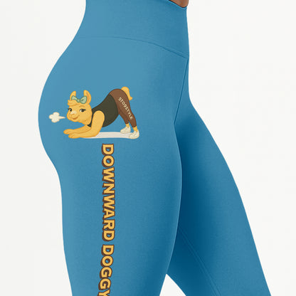Downward Doggystyle Chill Llama Yoga Pants All-Over Print Women's High Waist Leggings | 5To9Style