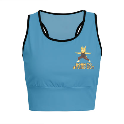 Born To Stand Out Chill Llama Yoga Women's Sports Bra